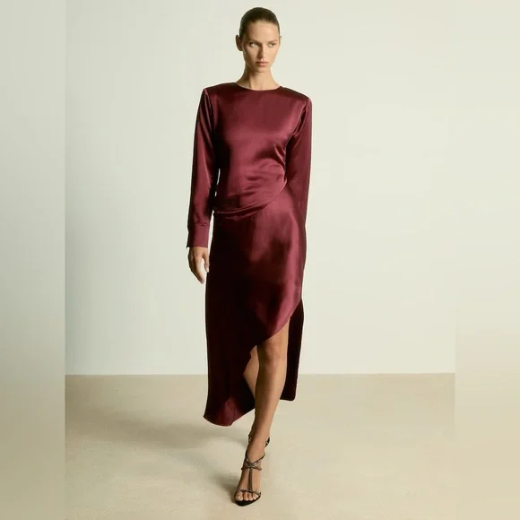 reiss burgundy velvet dress Elizabeth Plus Size Evening Dress In Burgundy